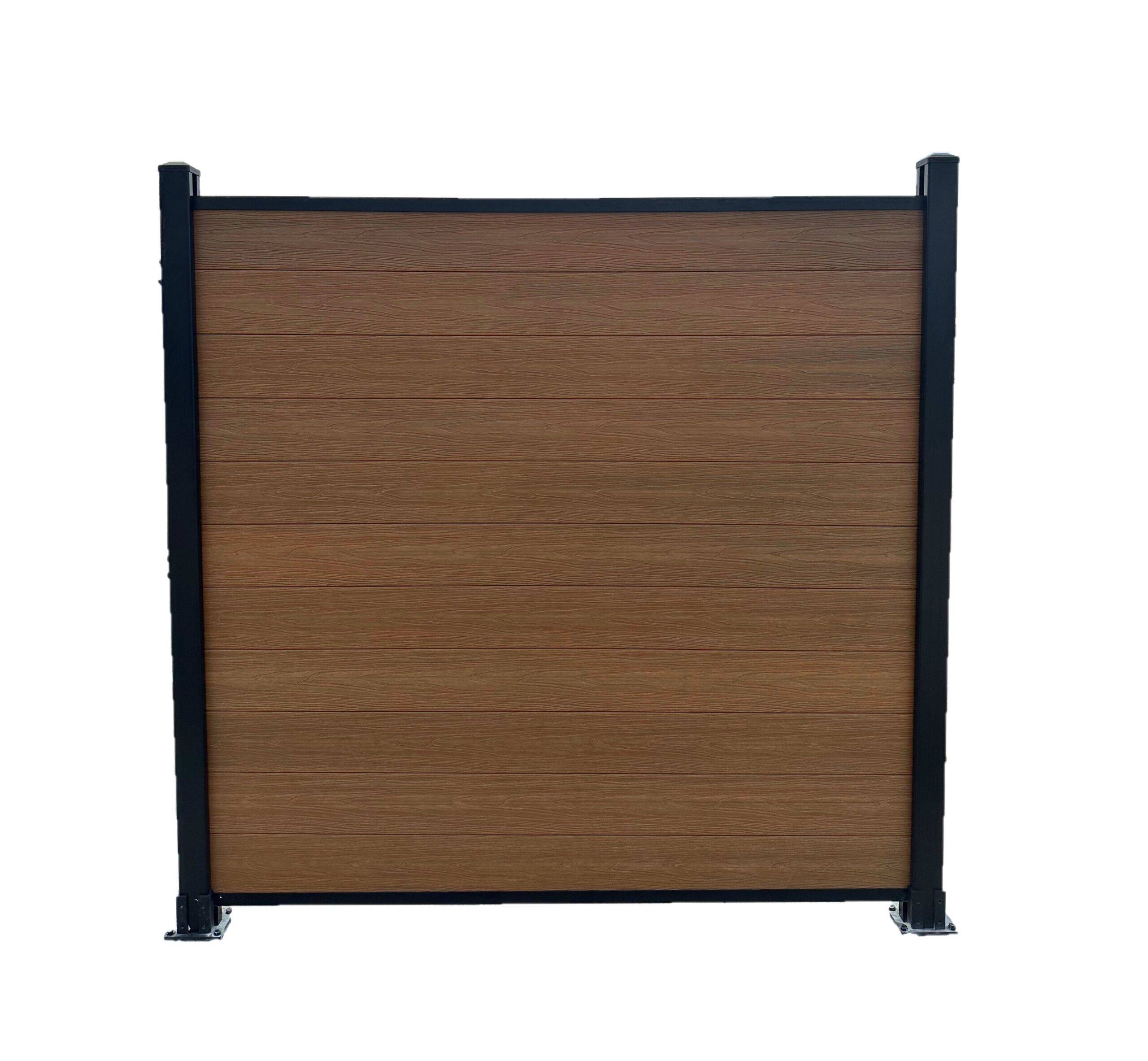 Teak brede plank schutting
