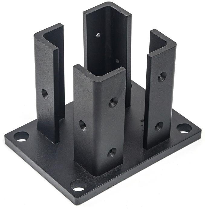 Aluminium voetstuk tuinpaal